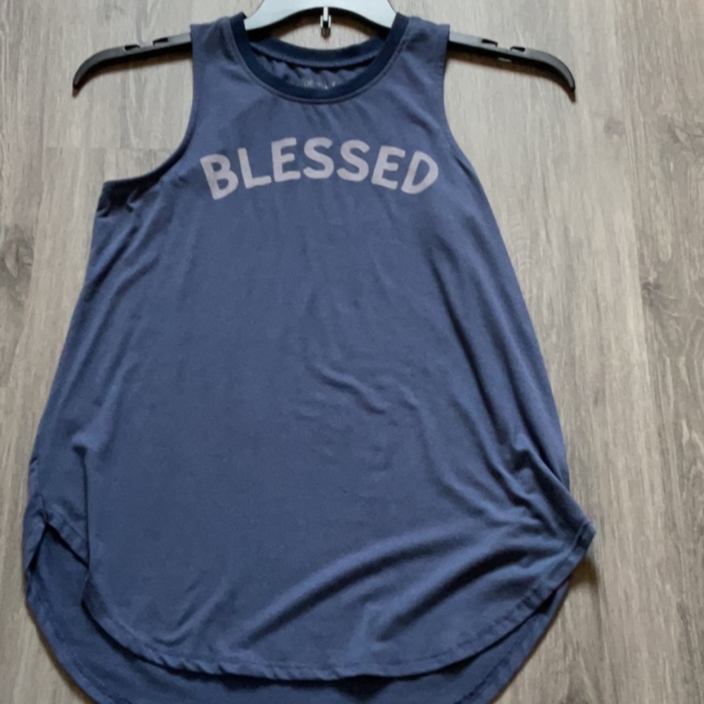 Blessed Navy Blue Women's Tank Top